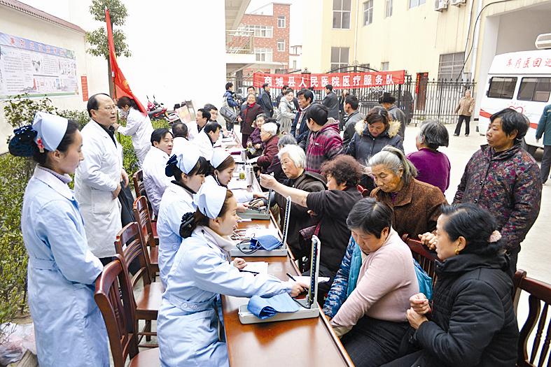 商城县人民医院开展为群众免费体检-医药卫生